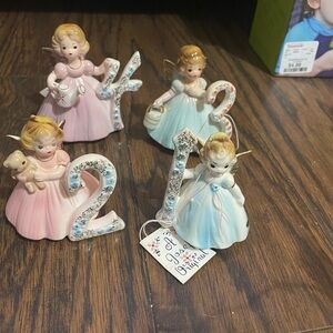 Vintage Angel Figurines with Numbers